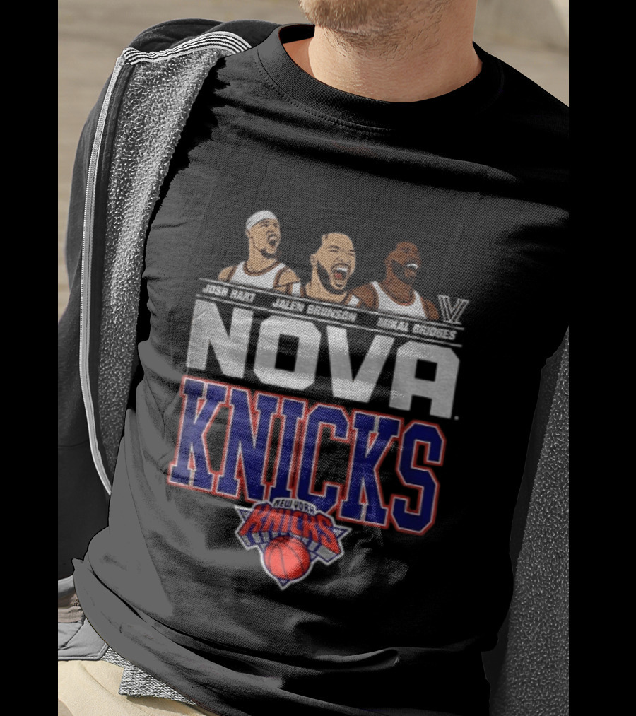 Josh Hart Jalen Brunson Mikal Bridges Nova Knicks New York Basketball T-Shirt