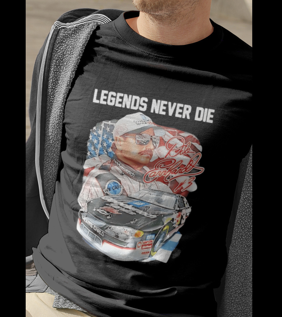 Legends Never Die Dale Earnhardt Monte Carlo Racing Number 3 T-Shirt