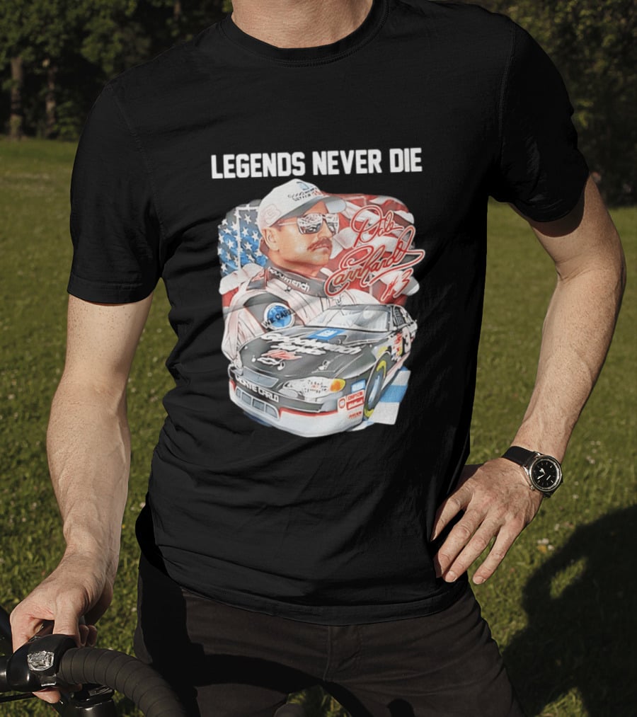 Legends Never Die Dale Earnhardt Monte Carlo Racing Number 3 T-Shirt