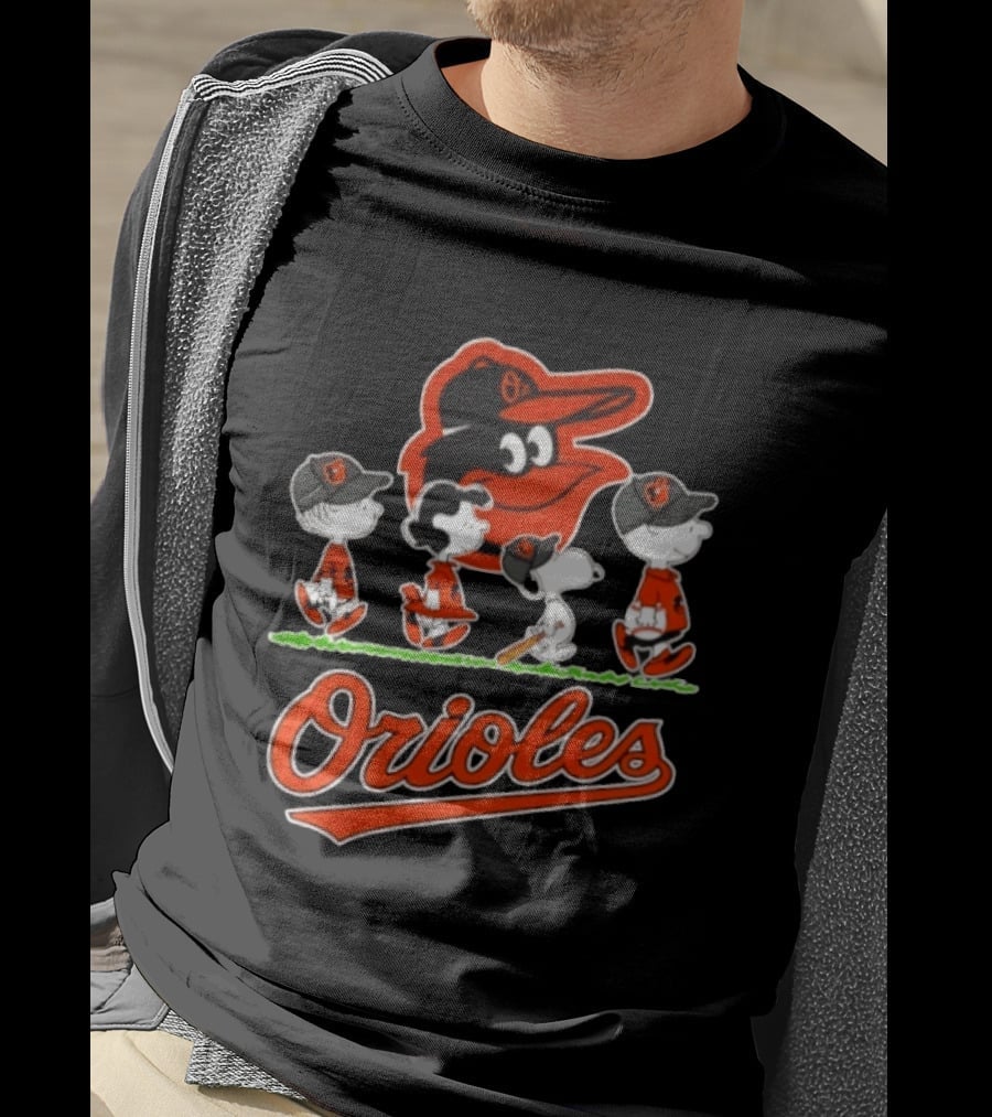 Baltimore Orioles Snoopy Charlie Brown Lucy Linus Abbey Road 2026 T-Shirt