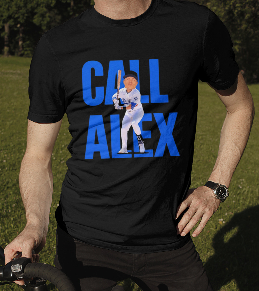 Call Alex Los Angeles Dodgers Baseball Player Caricature T-Shirt