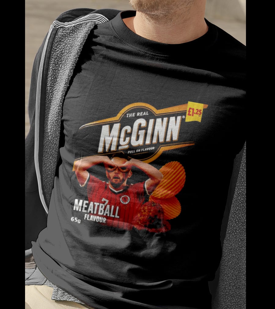 The Real McGinn Full On Flavour Meatball 65g £1.25 T-Shirt