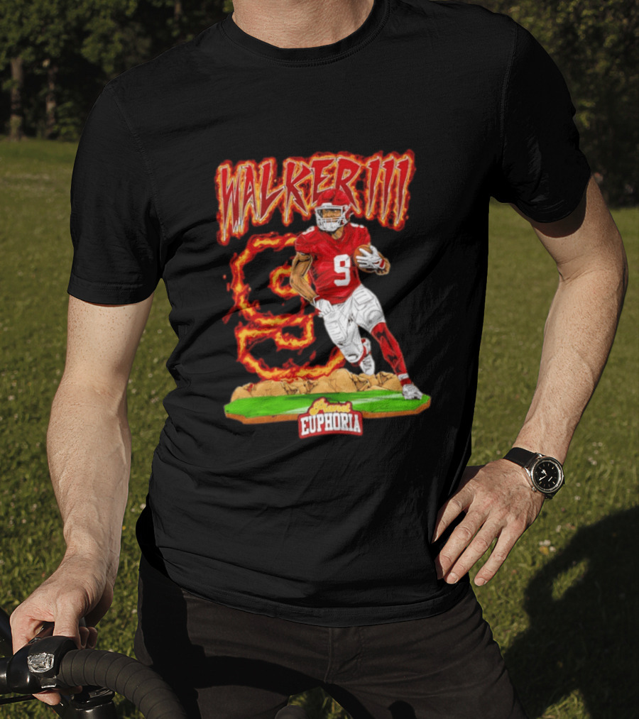 Walker III Kenneth 9 Kansas City Chiefs Flame Euphoria T-Shirt
