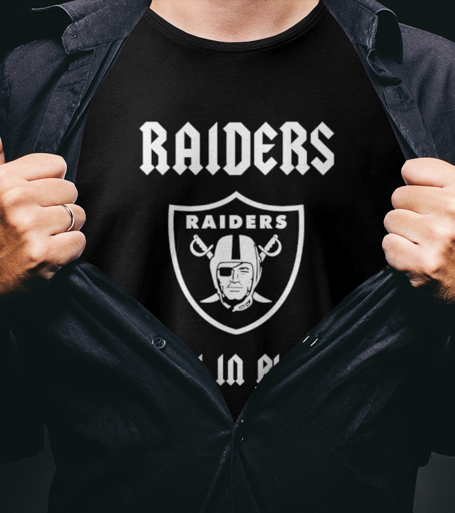 Las Vegas Raiders Back In Black Raiders Shield T-Shirt