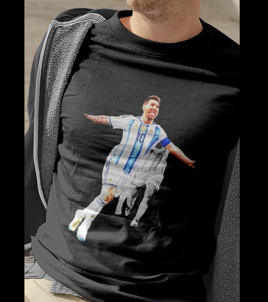Lionel Messi Number 10 Argentina National Team Iconic Celebration T-Shirt