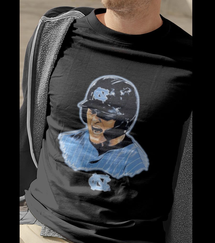 Macon Winslow North Carolina Tar Heels Baseball Player Helmet And Jersey T-Shirt