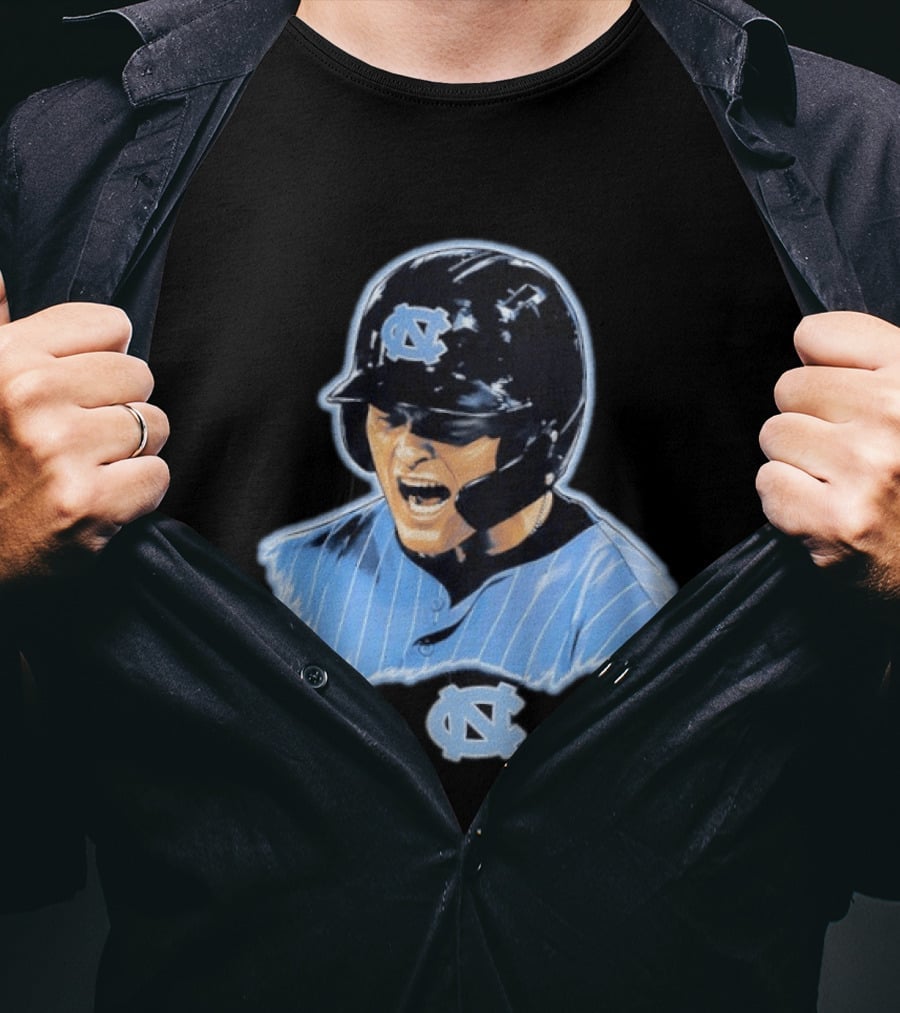 Macon Winslow North Carolina Tar Heels Baseball Player Helmet And Jersey T-Shirt