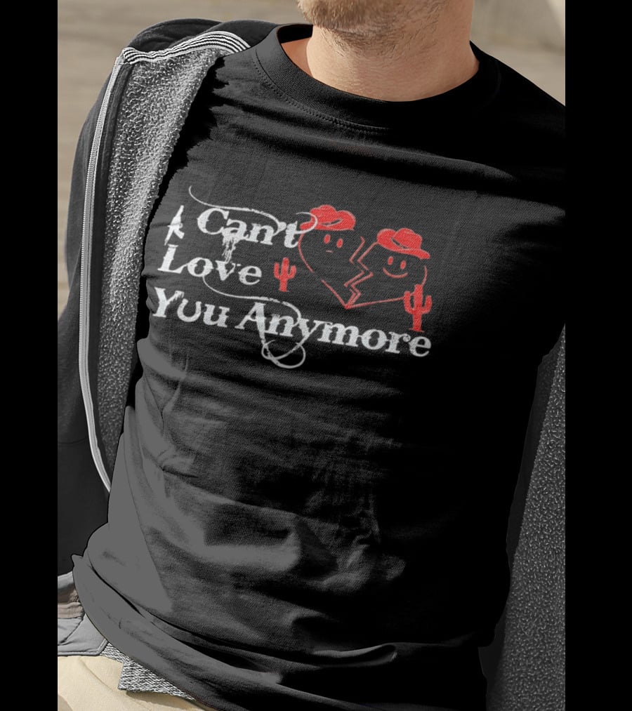 Morgan Wallen Ella Langley I Can't Love You Anymore Cowboy Hat Cactus Broken Heart T-Shirt