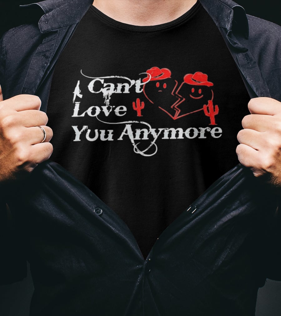 Morgan Wallen Ella Langley I Can't Love You Anymore Cowboy Hat Cactus Broken Heart T-Shirt