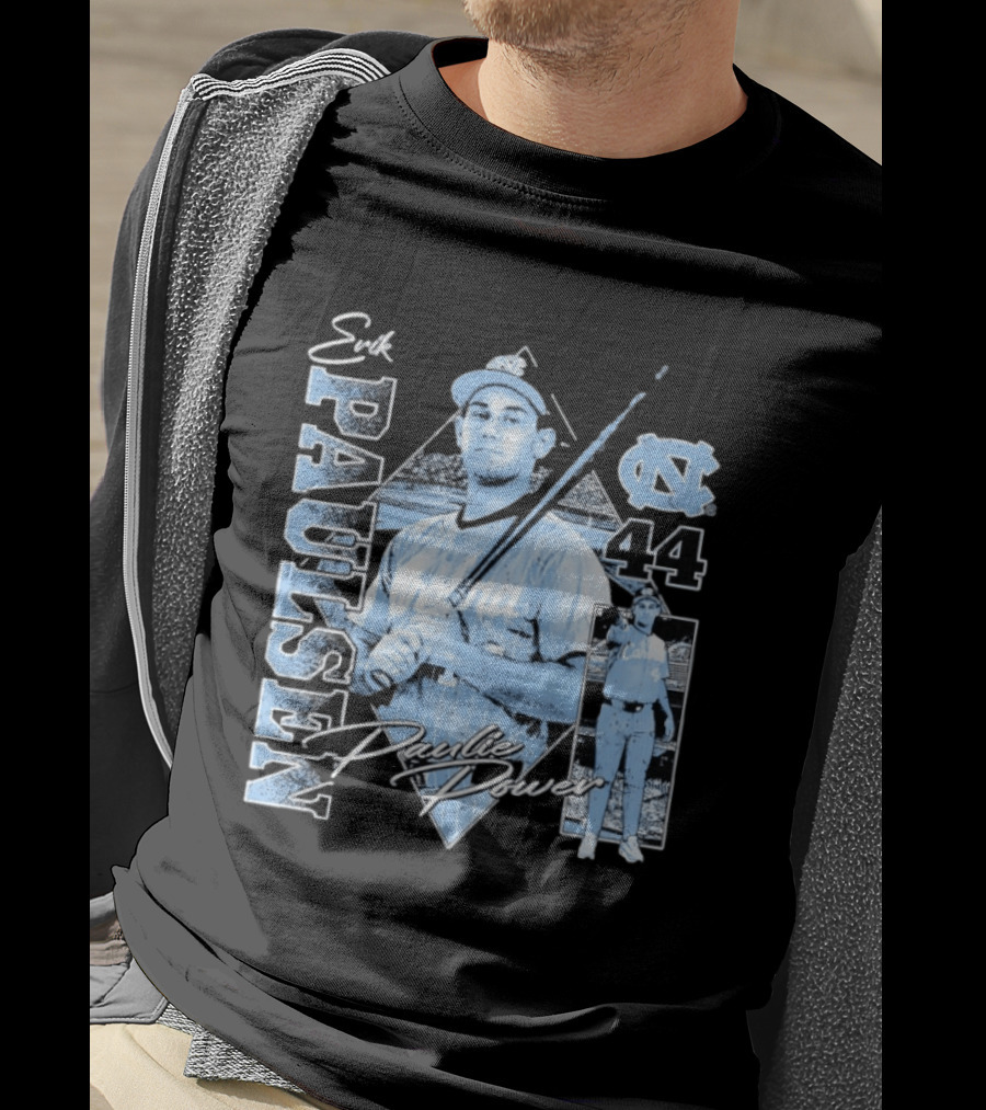 Erik Paulsen 44 UNC Paulie Power 90s Bootleg Baseball T-Shirt