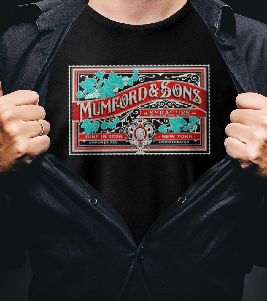 Mumford And Sons Syracuse June 18 2026 Empower FCU Amphitheater New York T-Shirt