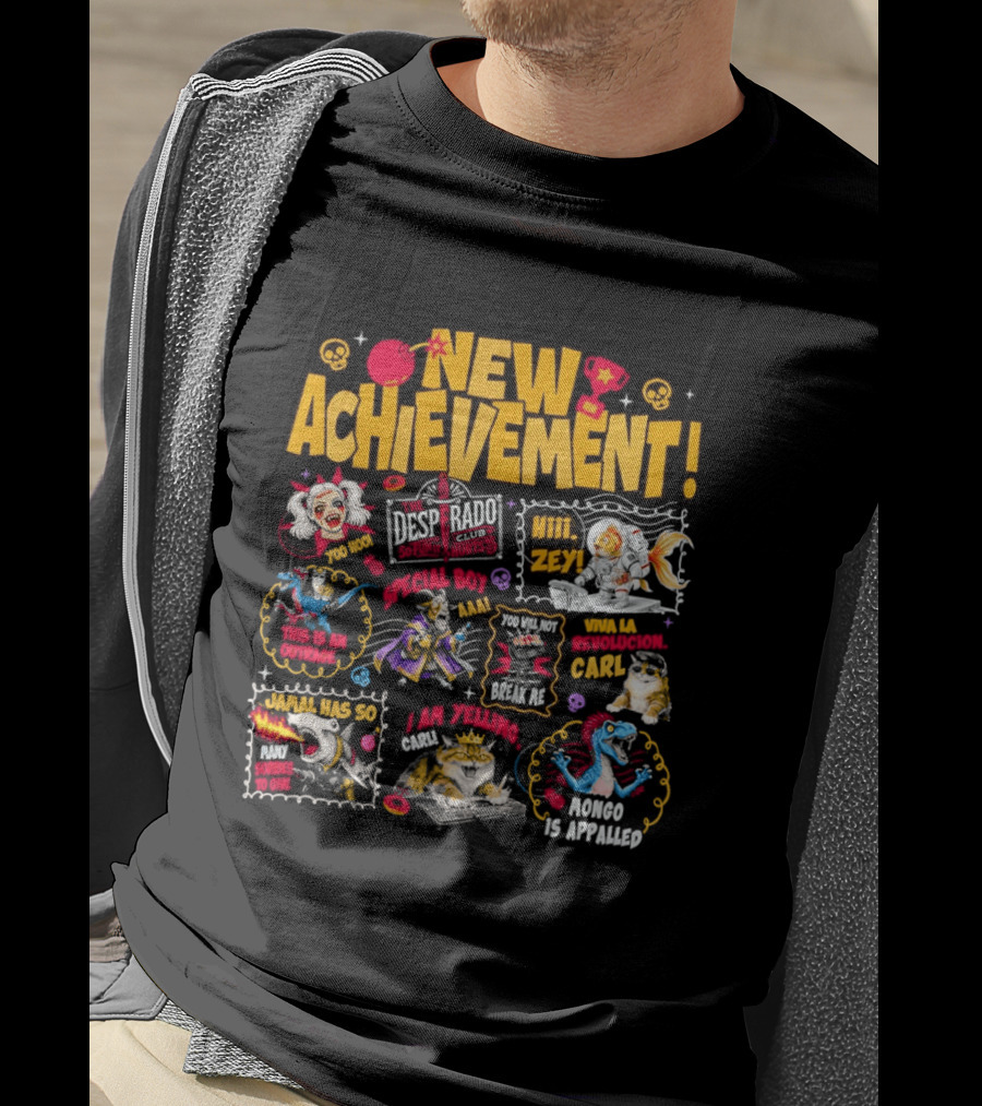 New Achievement Dungeon Crawler Carl The Desperado Club Hit Zey I Am Yelling Carl T-Shirt