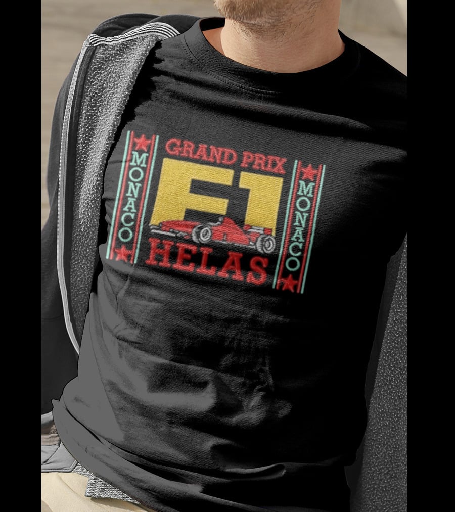 Grand Prix F1 Hélas Monaco Racing Car T-Shirt