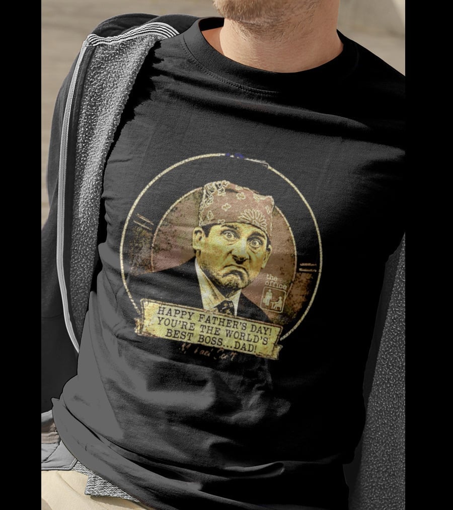 Happy Father's Day You're The World's Best Boss Dad The Office Prison Mike T-Shirt