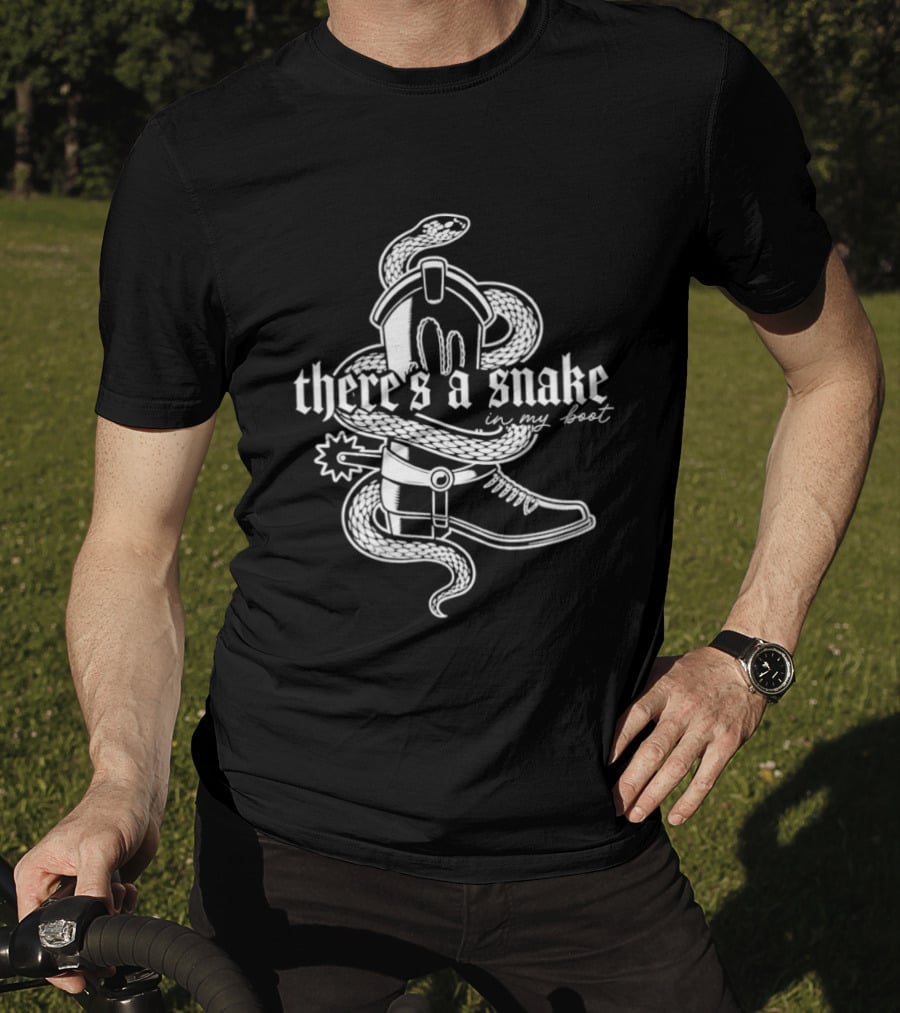 There's A Snake In My Boot Cowboy Hat And Boot With Snake T-Shirt
