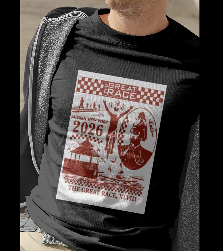 The Great Race Auburn New York 2026 XLVIII Miles Keuka Paddle Wheel Run T-Shirt