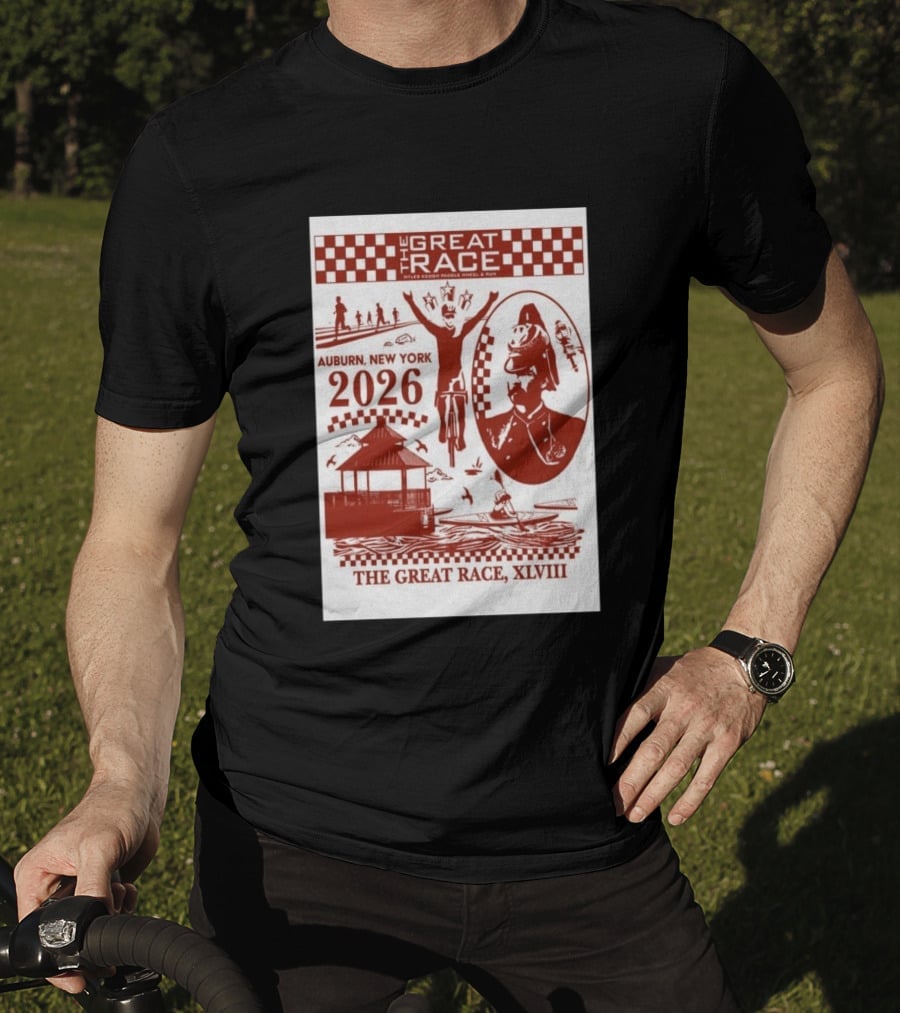 The Great Race Auburn New York 2026 XLVIII Miles Keuka Paddle Wheel Run T-Shirt