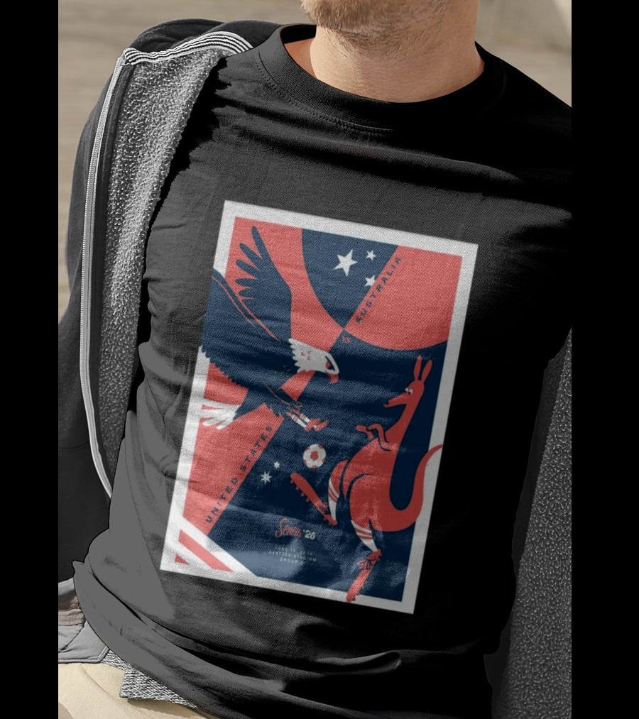 United States Vs Australia June 19 2026 Seattle Stadium Soccer Match T-Shirt
