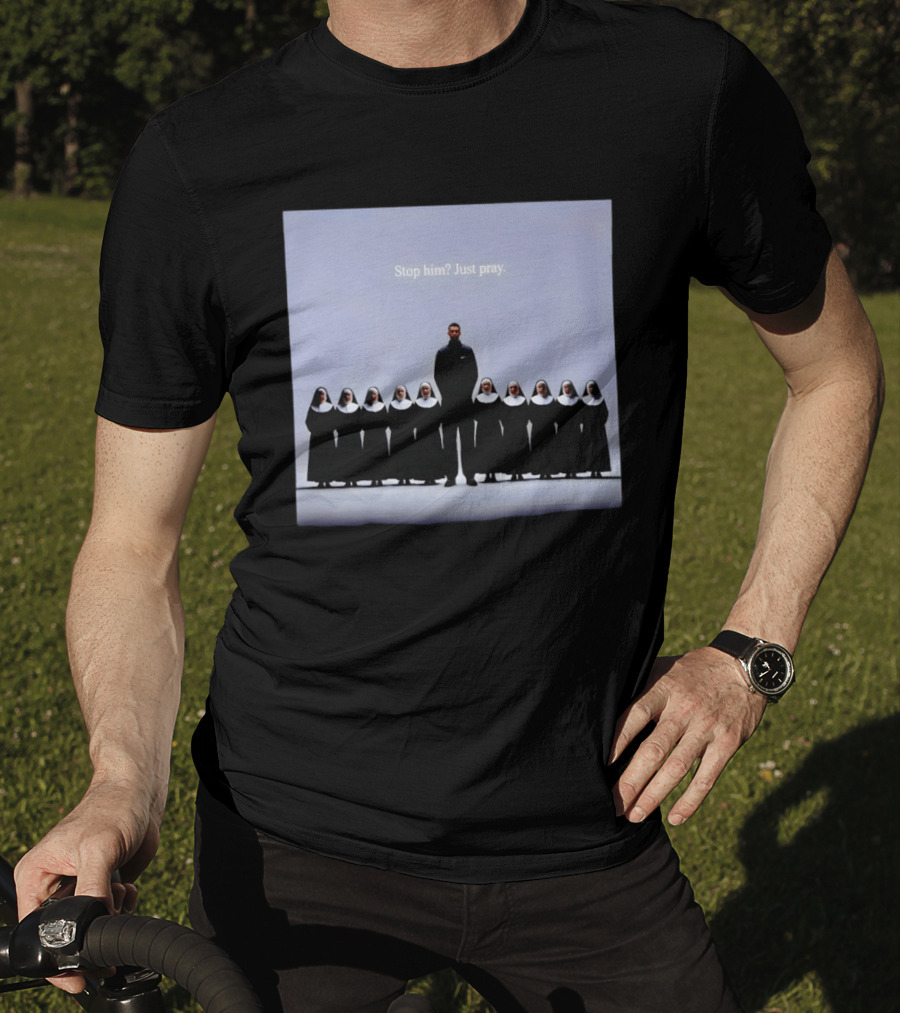 Wemby And The Nuns San Antonio Spurs Basketball Stop Him Just Pray T-Shirt