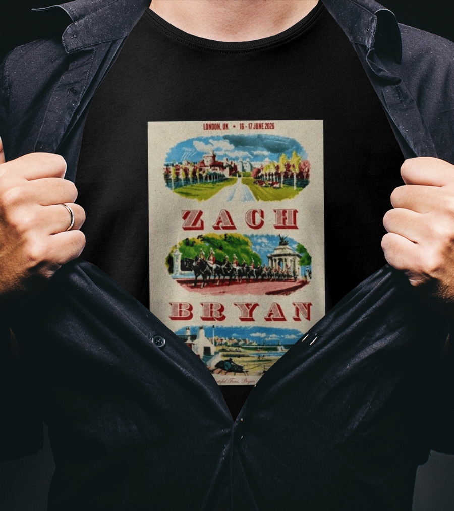 Zach Bryan London UK 16 17 June 2026 Royal Guard Horse Guards Parade T-Shirt