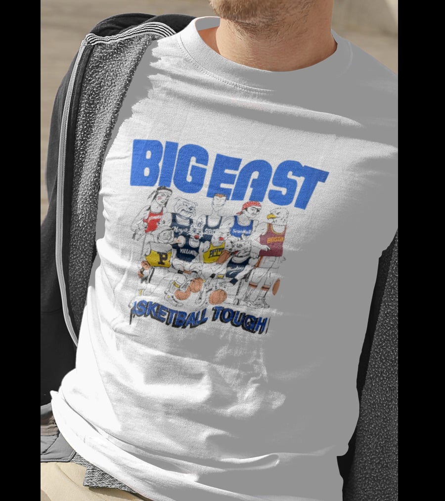 Big East Basketball Teams Boston St John's Syracuse Villanova Pitt Husky Tough T-Shirt