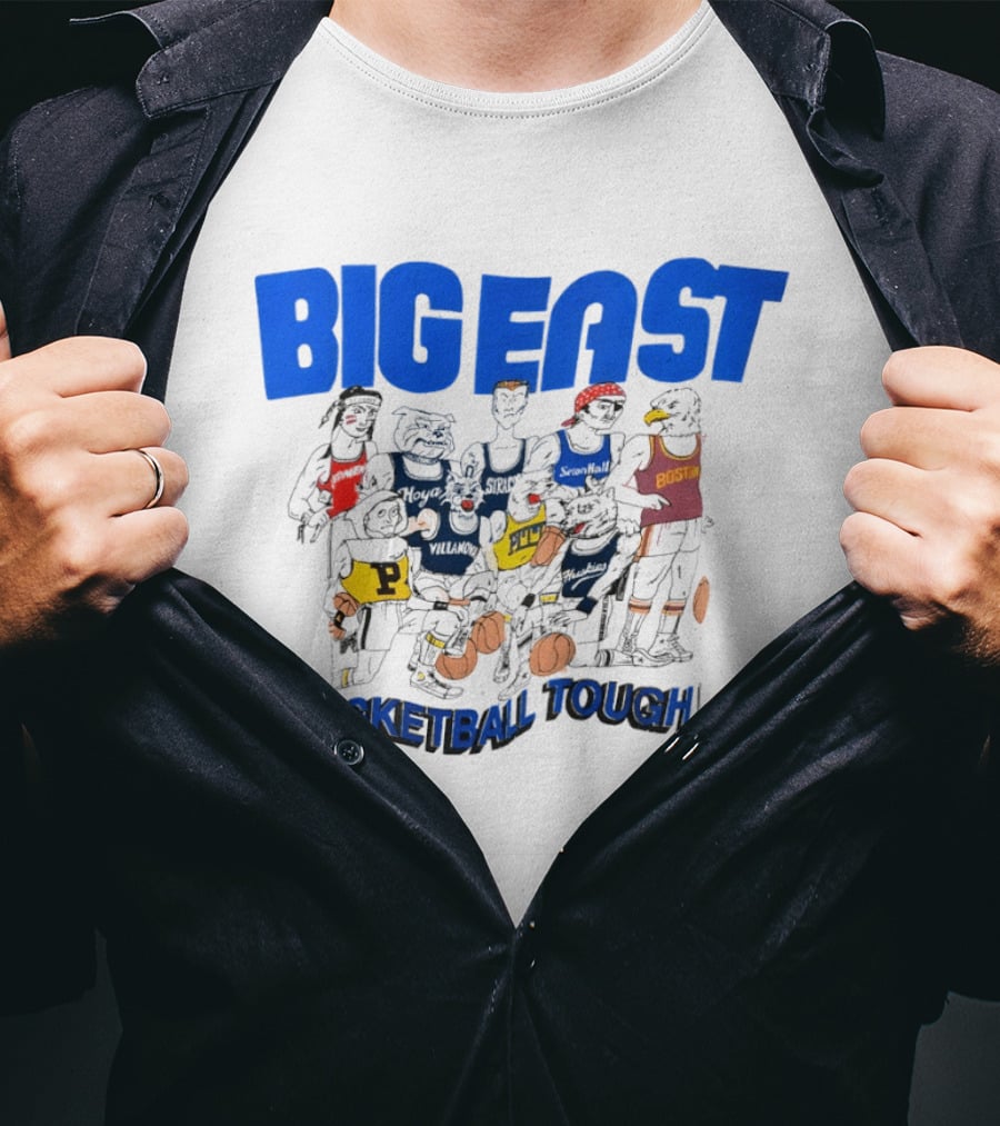 Big East Basketball Teams Boston St John's Syracuse Villanova Pitt Husky Tough T-Shirt