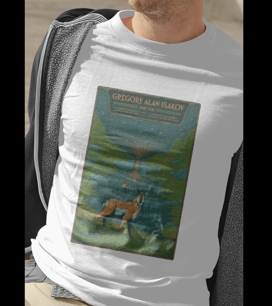 Gregory Alan Isakov June 2026 Tour With Antelope In Lush Mountain Scenery T-Shirt