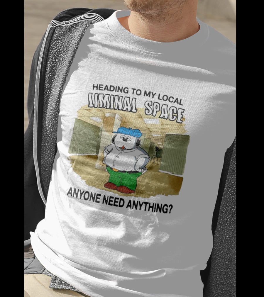 Heading To My Local Liminal Space Anyone Need Anything Dog In Office Humor T-Shirt
