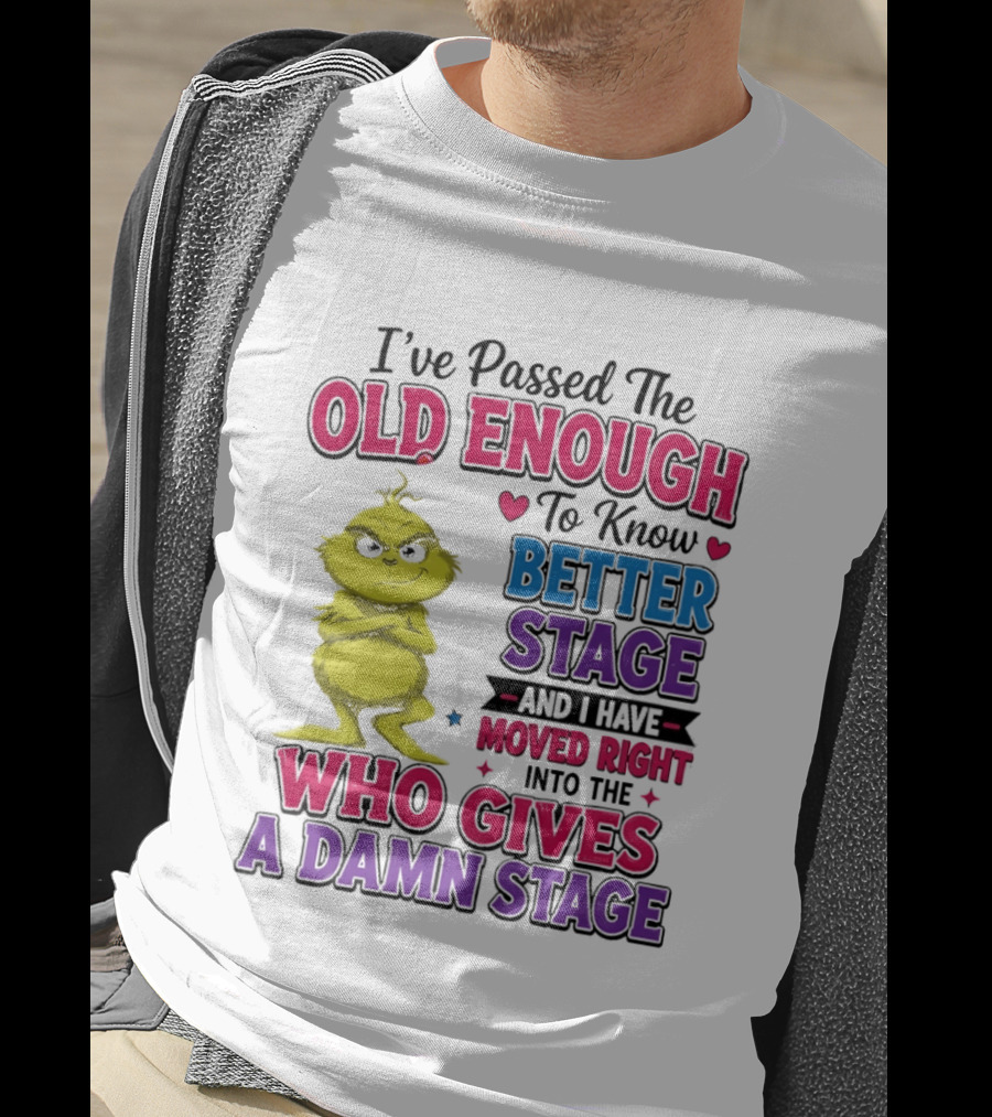 Passed The Old Enough To Know Better Moved Right Into The Who Gives A Damn Stage T-Shirt