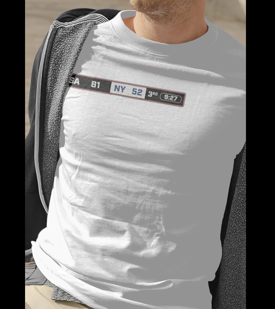 SA 81 NY 52 The Comeback Begins 3rd Quarter 9:27 Time T-Shirt