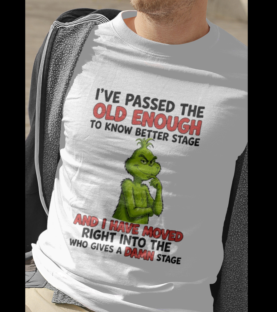 I've Passed The Old Enough To Know Better Stage And I Have Moved Right Into The Who Gives A Damn Stage Grinch T-Shirt