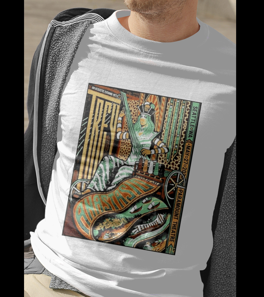 Trey Anastasio Acoustic Evening Seattle WA May 27 2026 Paramount Theatre T-Shirt