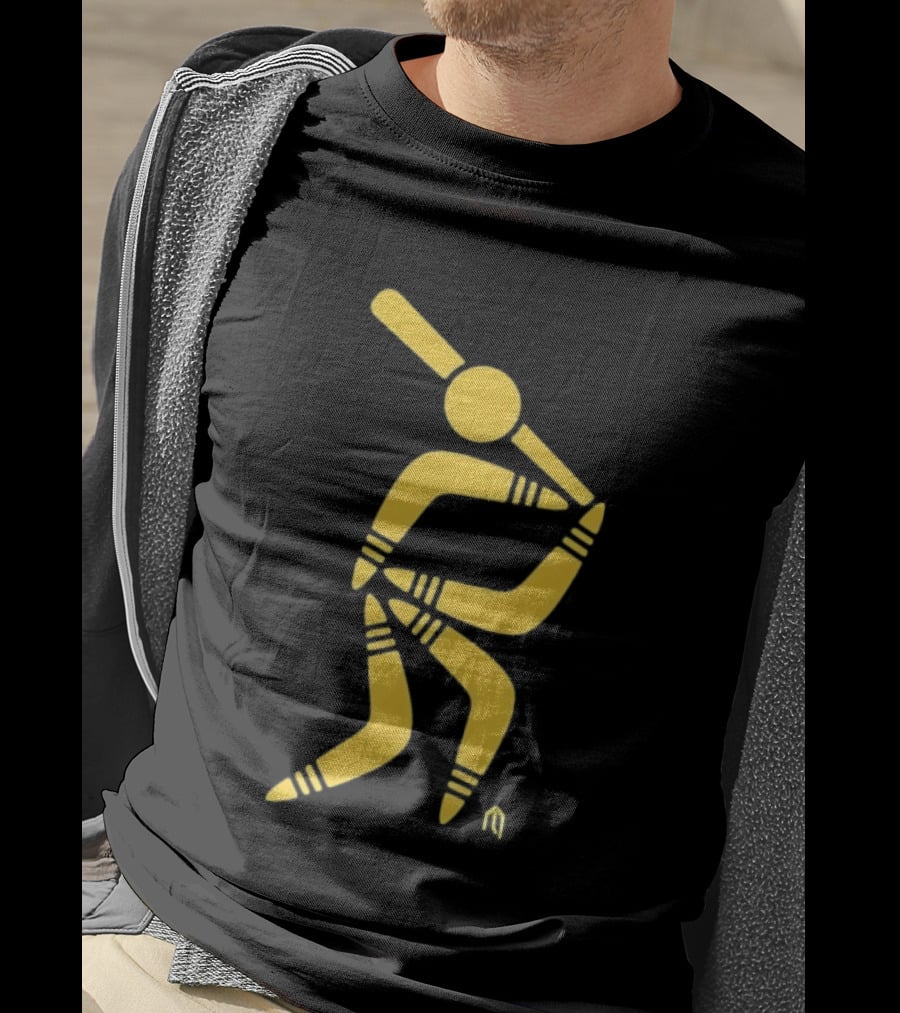 Aussie Baseball Players Boomerang T-Shirt