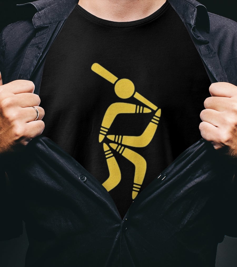 Aussie Baseball Players Boomerang T-Shirt