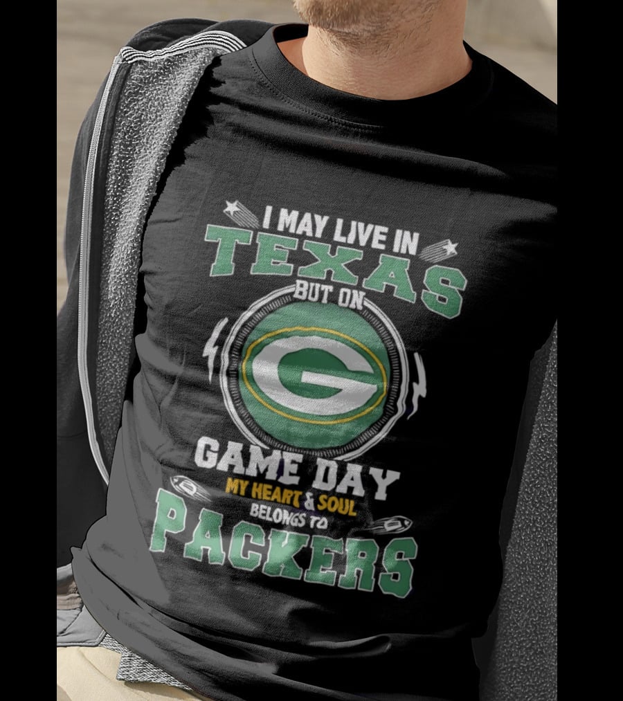 Texas Resident's Heart Belongs To Packers On Game Day T-Shirt