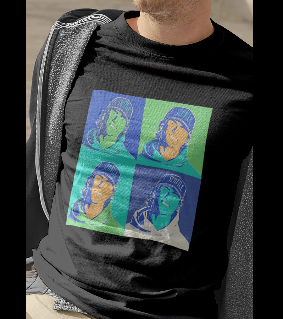 Bryan Woo Seattle Mariners Pop Art MLB Baseball T-Shirt