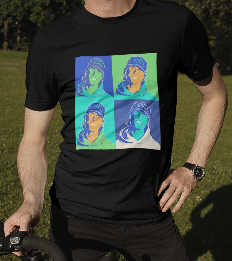 Bryan Woo Seattle Mariners Pop Art MLB Baseball T-Shirt