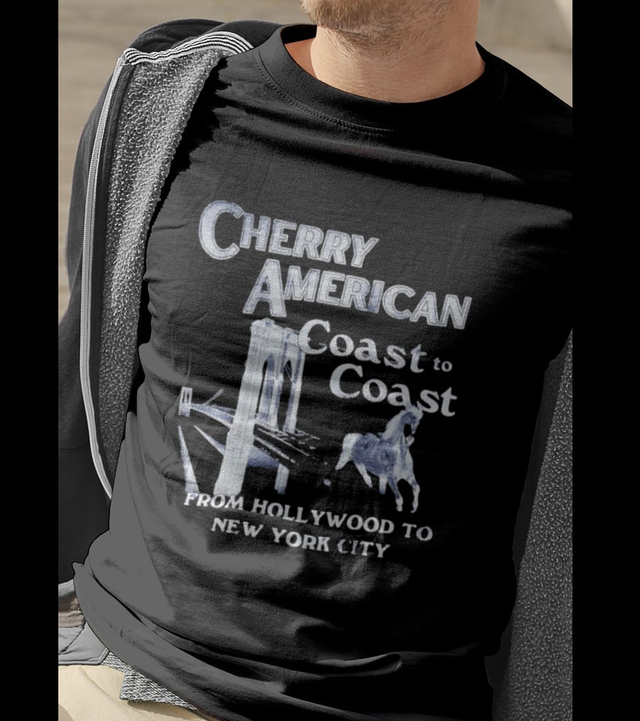 Cherry American Coast To Coast Hollywood New York City T-Shirt