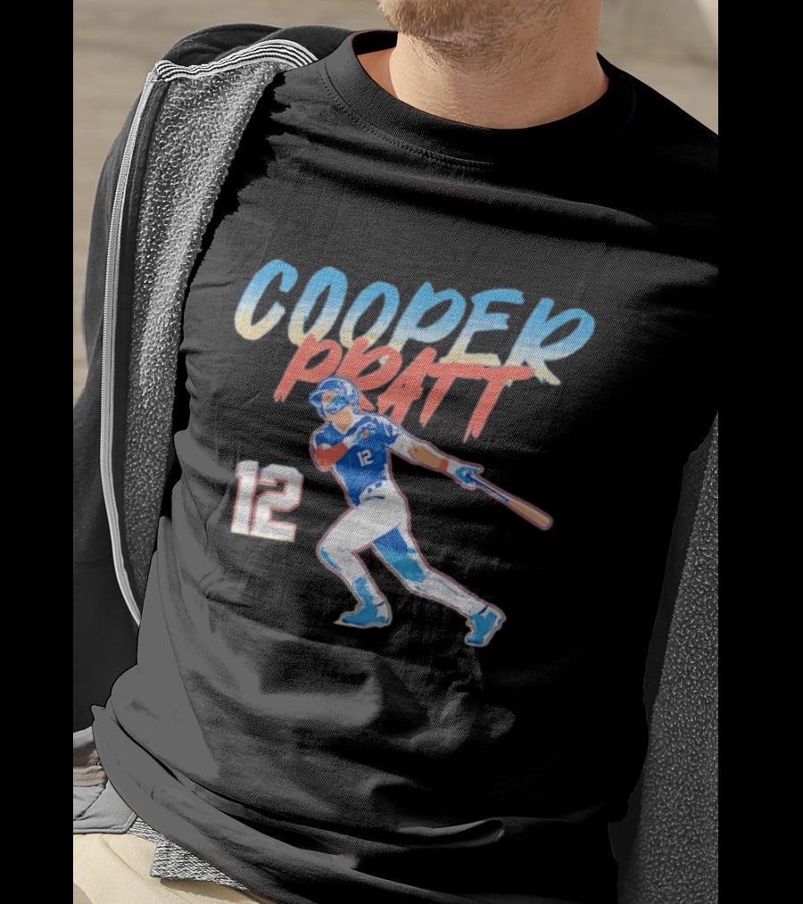 Cooper Pratt Swinging Baseball Number 12 T-Shirt