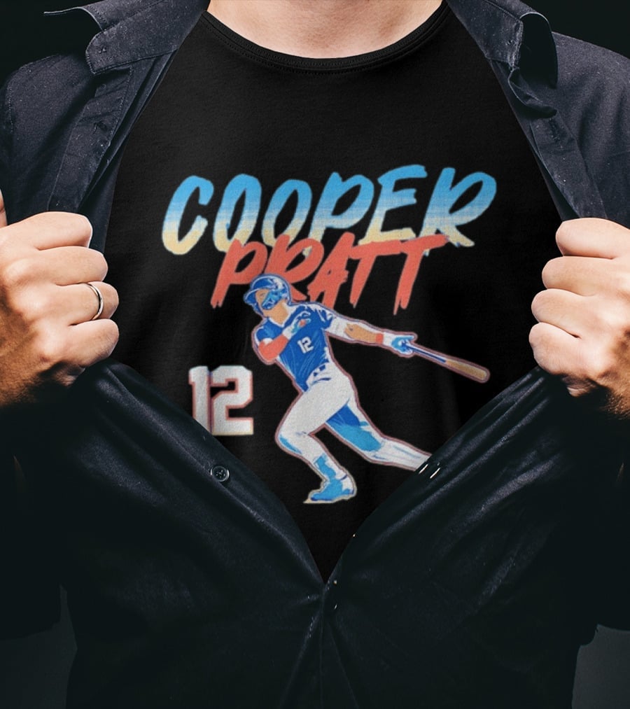 Cooper Pratt Swinging Baseball Number 12 T-Shirt