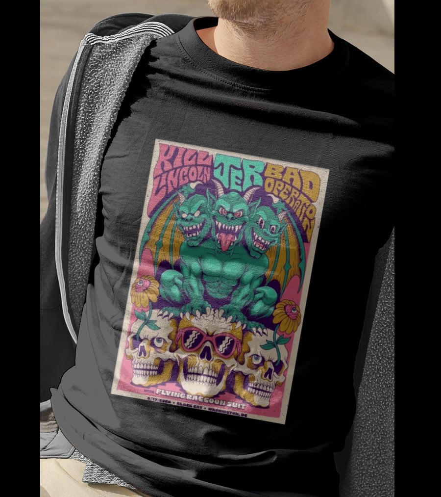 Kill Lincoln JER Bad Operation Flying Raccoon Suit Black Cat Washington DC 6/17/2026 T-Shirt