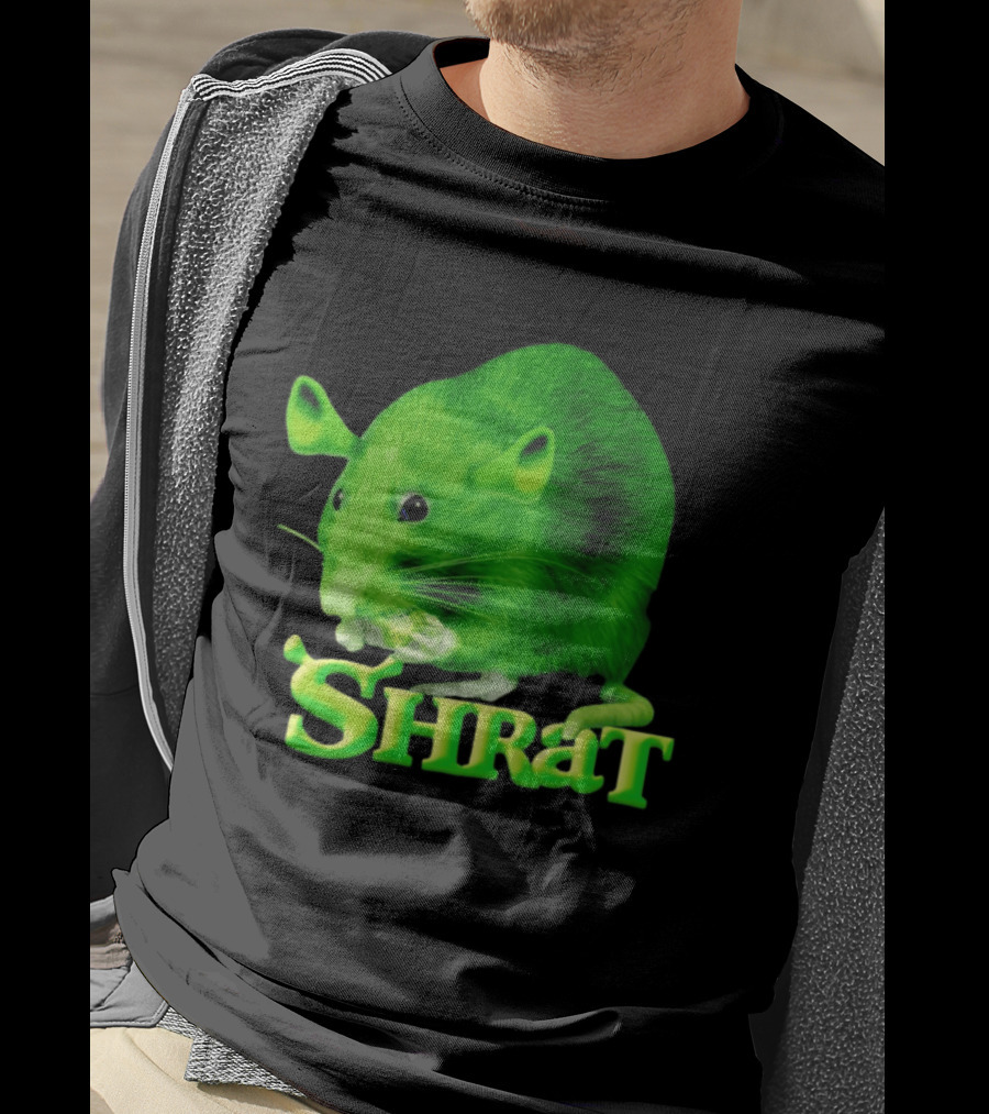 Shrat Chaos Potato Meme Shrek Rat Green Rodent Hybrid T-Shirt