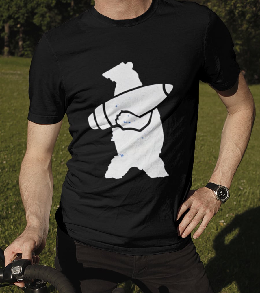Bear Holding Artillery Shell Military Corporal T-Shirt