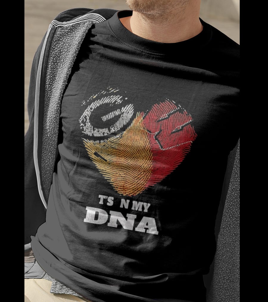 Green Bay Packers Wisconsin Badgers Heart It's In My DNA T-Shirt