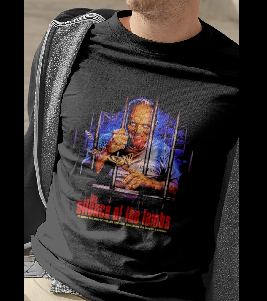 The Silence Of The Lambs Hannibal Lecter Anthony Hopkins Barbed Window Moth T-Shirt
