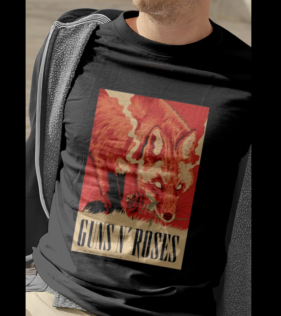 Guns N' Roses Fox With Rose Download Festival June 13 2026 Donington Park Castle Donington Leicestershire T-Shirt