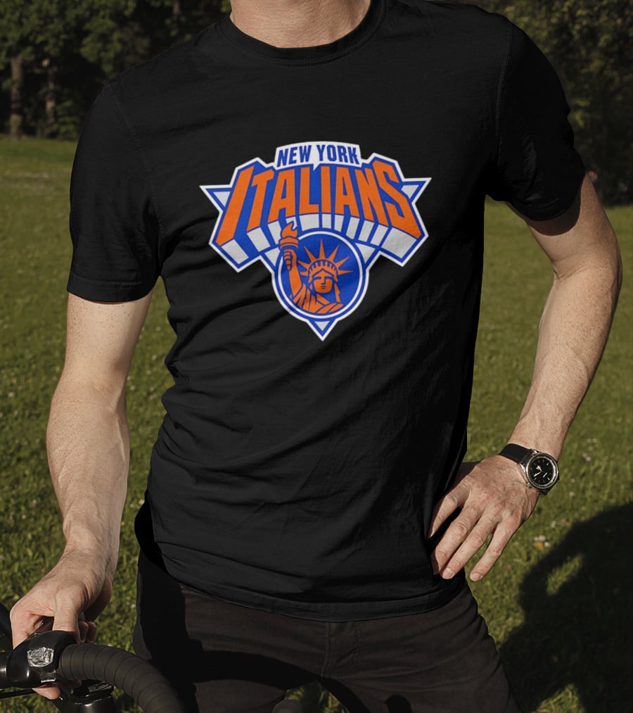 New York Italians Statue Of Liberty Knicks Basketball T-Shirt