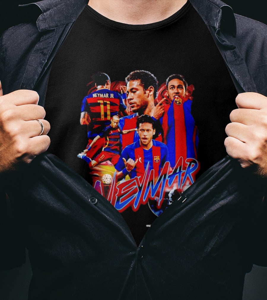 Neymar Jr Barcelona Iconic Football Legend T-Shirt