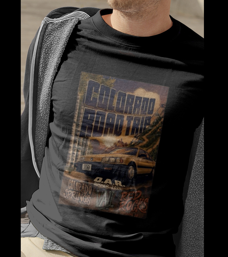 Colorado Road Trip O.A.R Summer 2026 Tour Colorado Springs Vail Red Rocks June 19 20 T-Shirt