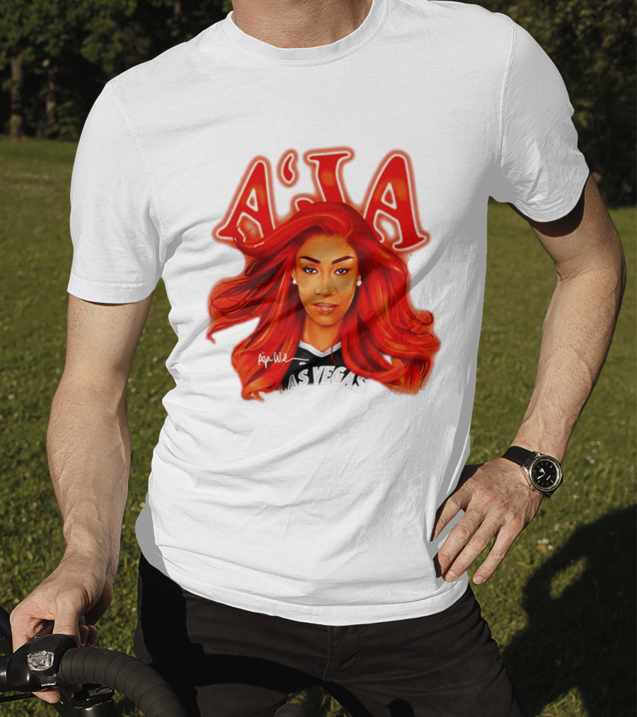 A'ja Wilson Aces Las Vegas Playa Society T-Shirt